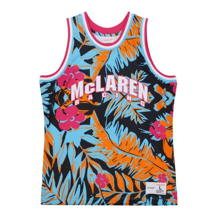 McLaren Racing F1 Special Edition Miami GP Mitchell & Ness Floral Tank Jersey