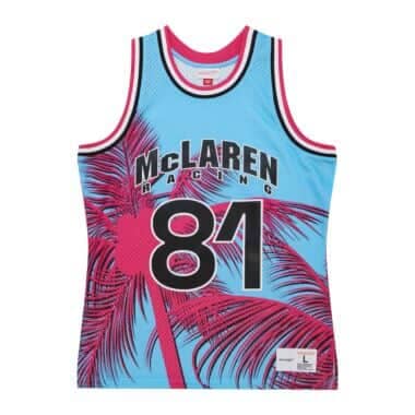McLaren Racing F1 Special Edition Miami GP Oscar Piastri Mitchell & Ness Basketball Jersey Jersey McLaren-Castore S Pink 