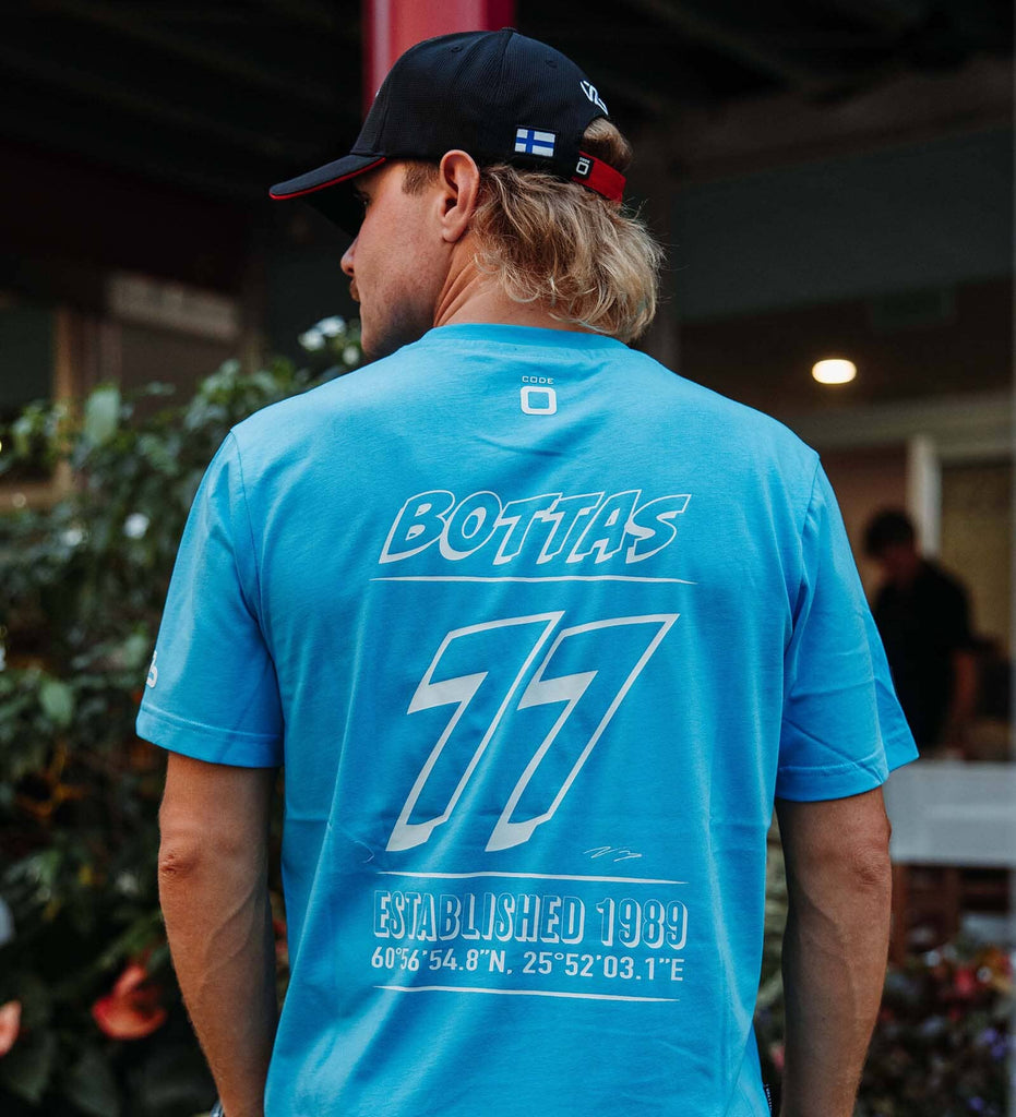 Alfa Romeo Racing F1 Men's Limited Edition Valtteri Bottas T-Shirt - Blue T-shirts Alfa Romeo 