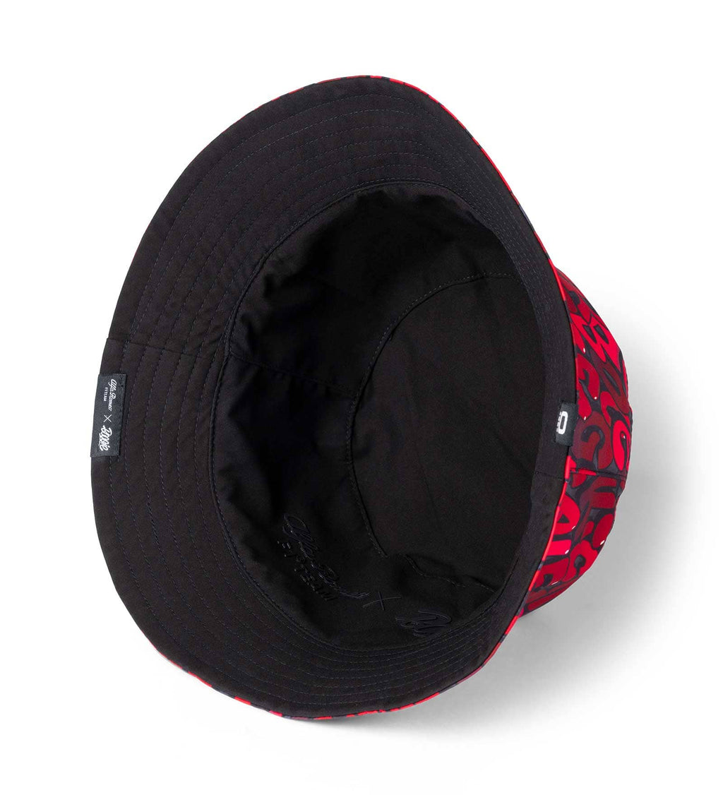 Alfa Romeo Racing F1 Limited Edition Black Reversible Bucket Hat- Designed by Swiss Graffiti Artist Boogie Hats Alfa Romeo 