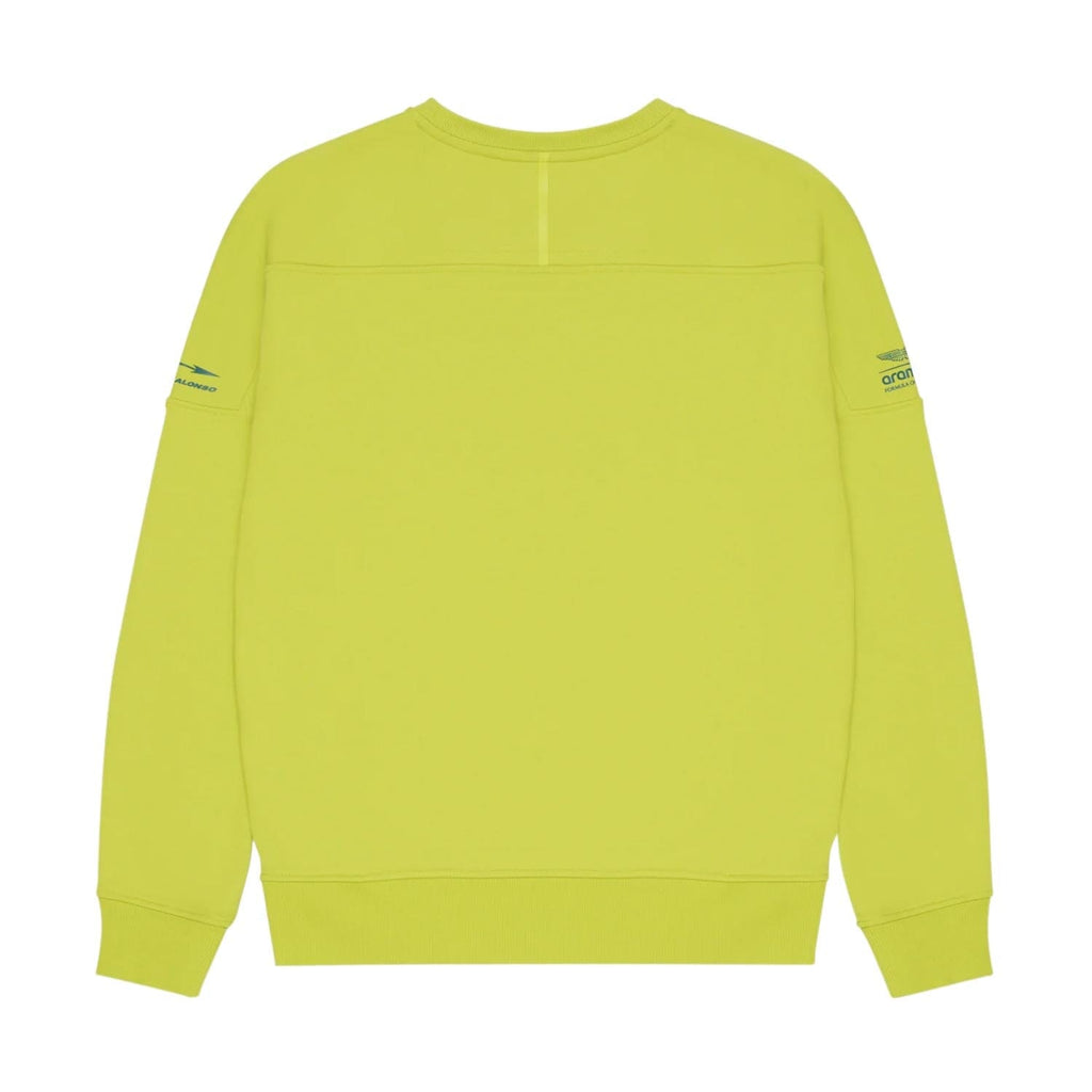 Aston Martin F1 Kimoa Fernando Alonso #14 Patch Sweatshirt - Lime Sweatshirt Aston Martin F1 