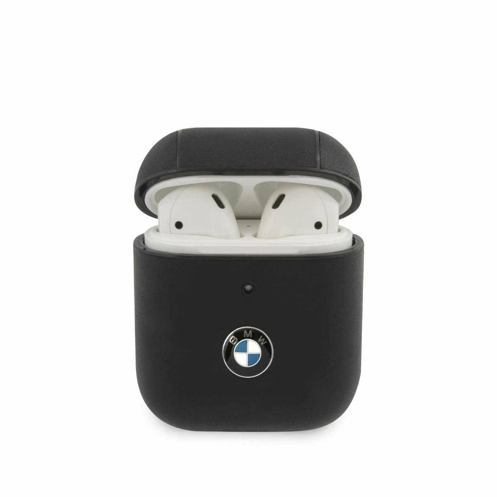 BMW Motorsports PC Leather AirPods Case with Metal Logo Phone Cases Dark Slate Gray