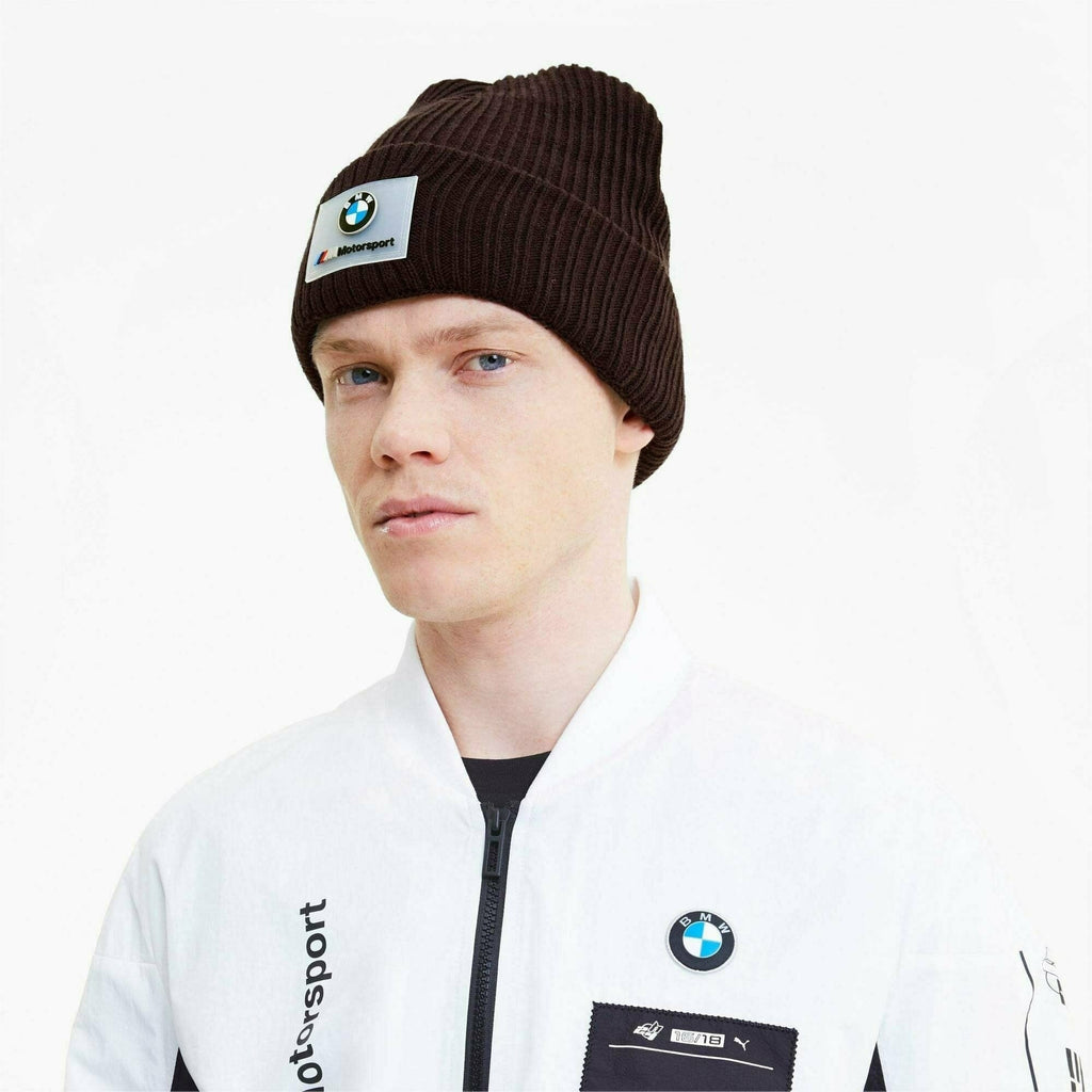 BMW Motorsports Puma Beanie- Black Hats White Smoke