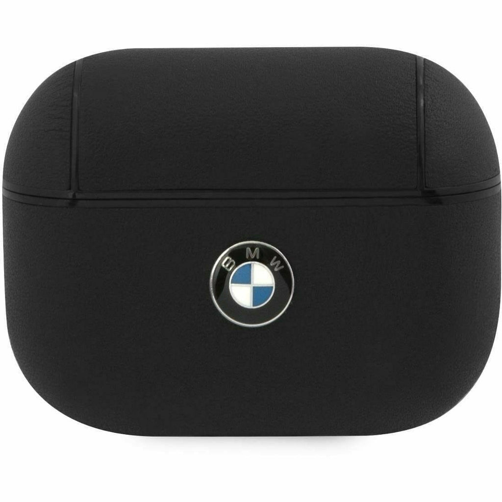 BMW Motorsports PC Leather AirPods Case with Metal Logo Phone Cases Dark Slate Gray