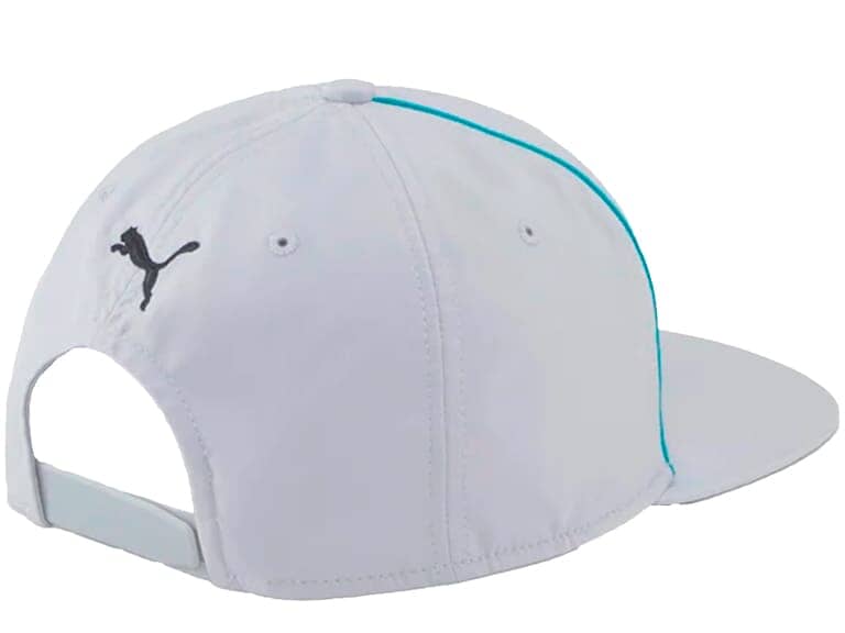 Mercedes Benz AMG Petronas F1 Puma Flat Brim Hat - Silver/Green Hats Mercedes AMG Petronas 