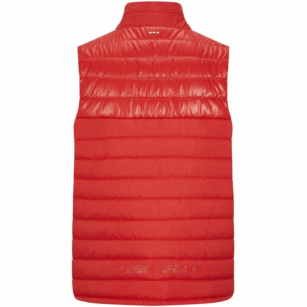 Scuderia Ferrari Men's Padded Vest- Black/Red VEST Firebrick