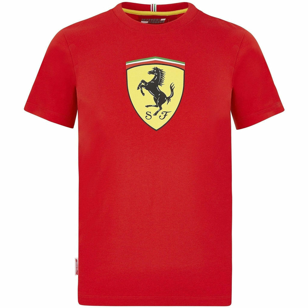 Scuderia Ferrari F1 Kids Large Shield T-Shirt Black/Red T-shirts Firebrick