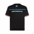 Mercedes Benz EQ Formula E S8 Men's Team T-Shirt - Black/White T-shirts Black