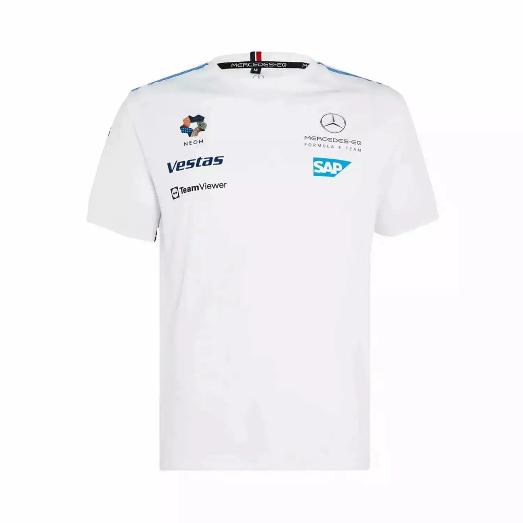 Mercedes Benz EQ Formula E S8 Men's Team T-Shirt - Black/White T-shirts White Smoke