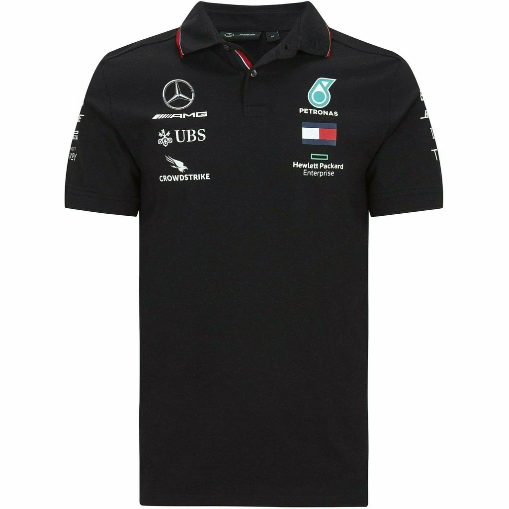 Mercedes Benz AMG Petronas F1 2020 Men's Team Polo Black/White Polos Black