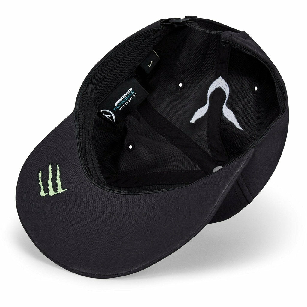 Mercedes Benz AMG Petronas F1 2021 Lewis Hamilton Flatbrim Hat Black/White Hats Black