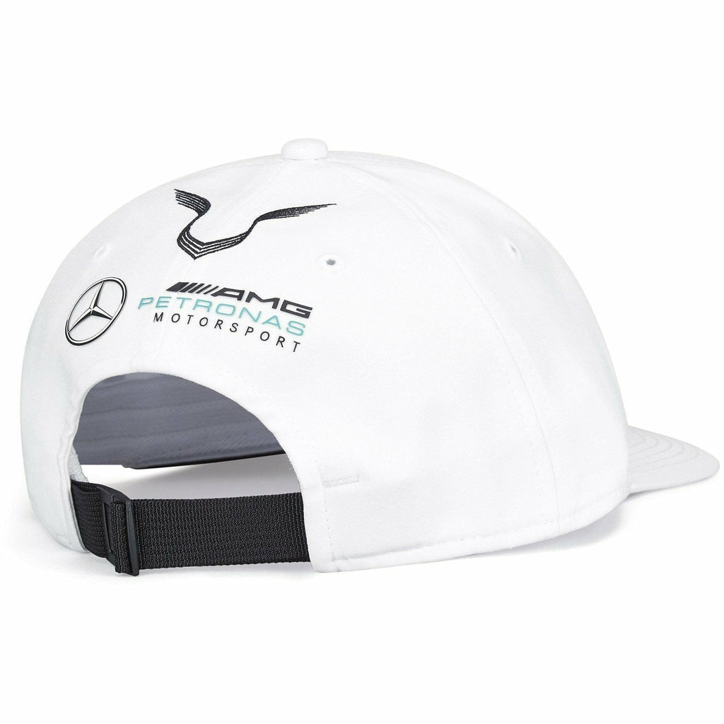 Mercedes Benz AMG Petronas F1 2021 Lewis Hamilton Flatbrim Hat Black/White Hats Slate Gray