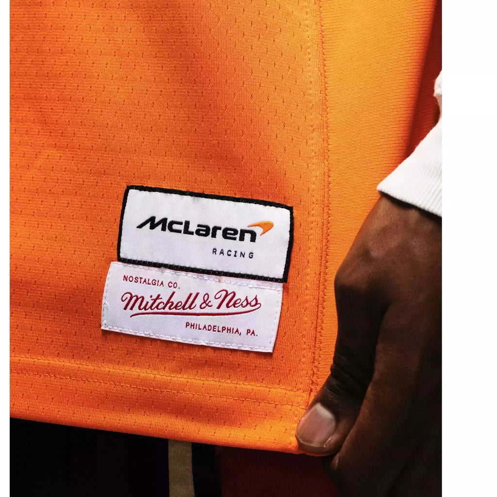 McLaren x Mitchell and Ness F1 USA Austin GP Daniel Ricciardo Football Jersey Jersey Chocolate