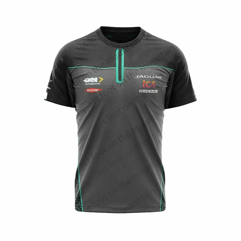 Jaguar TCS Racing Formula E S8 Men's Team T-Shirt - Black T-shirts Dark Slate Gray
