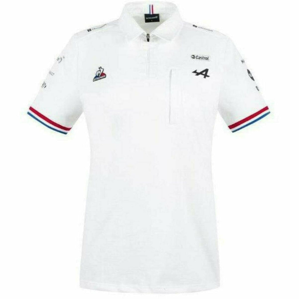 Alpine Racing F1 2021 Women's Team Polo Shirt- Black/White Polos White Smoke