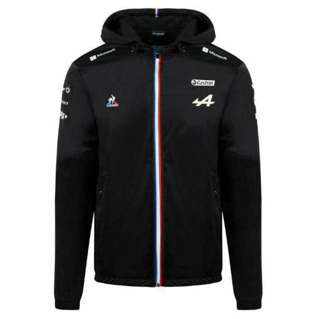 Alpine Racing F1 2021 Men's Team Rain Jacket - Black Jackets Black
