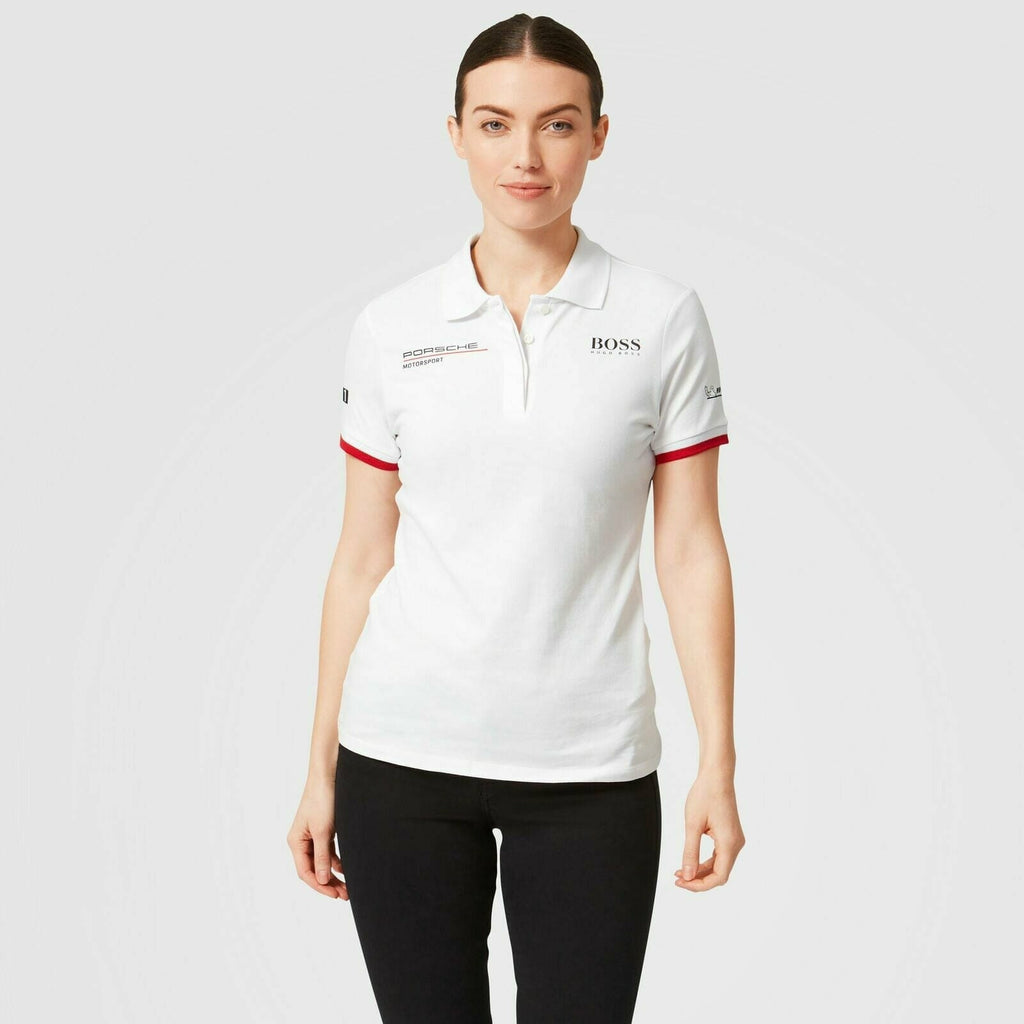 Porsche Motorsport Women's White Team Polo w/Motorsport Kit Polos Lavender