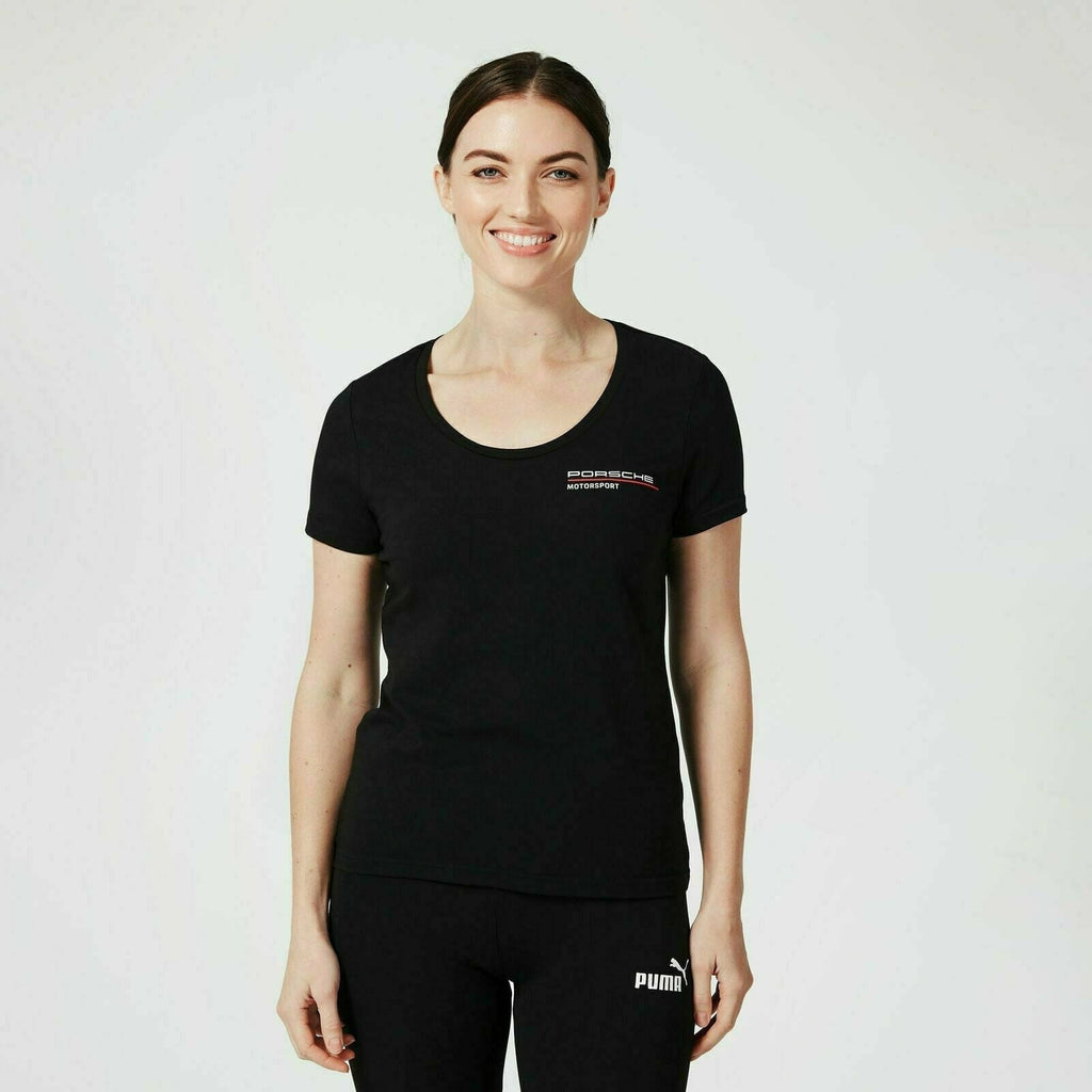 Porsche Motorsport Women's Black T-Shirt T-shirts Black