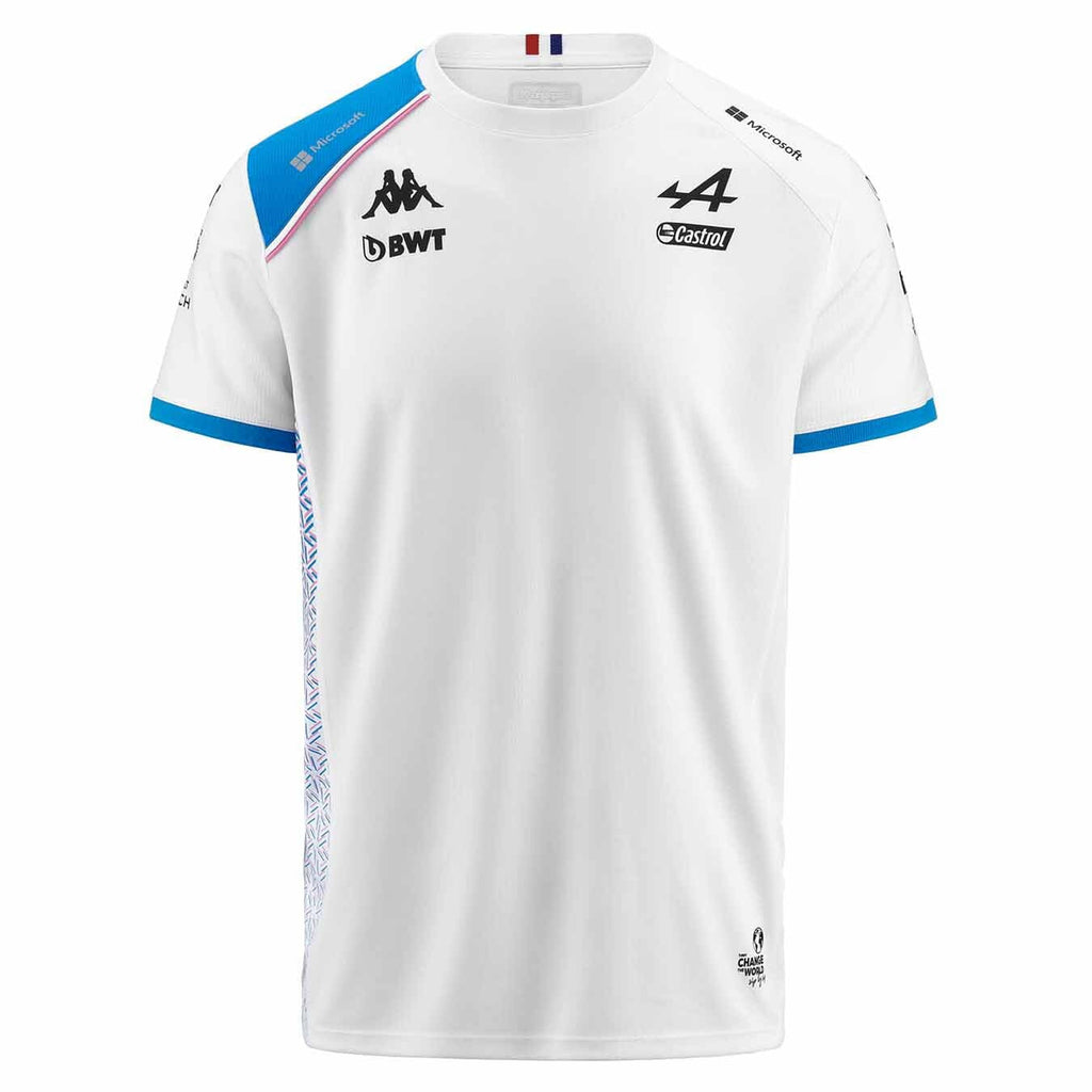 Alpine Racing F1 2023 Men's Team T-Shirt - Black/White T-shirts Alpine S White 