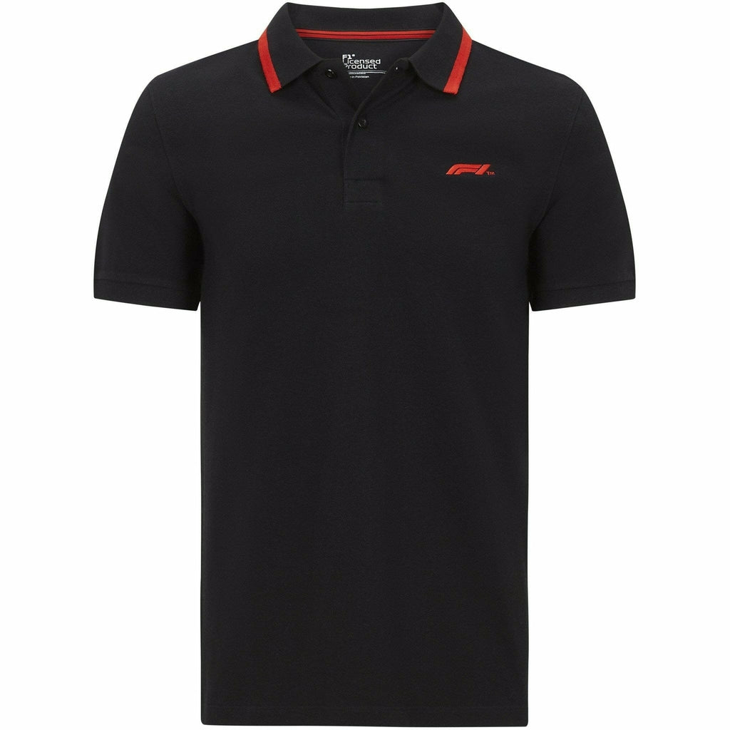 Formula 1 Tech Collection F1 Men's Small Logo Pique Polo Black/White Polos Black