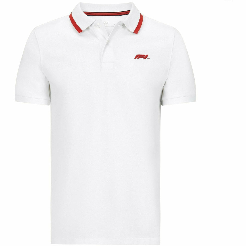 Formula 1 Tech Collection F1 Men's Small Logo Pique Polo Black/White Polos Lavender