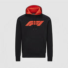 Formula 1 Tech Collection F1 Men's Large Logo Hooded Sweatshirt Black/Gray/Red Hoodies Black