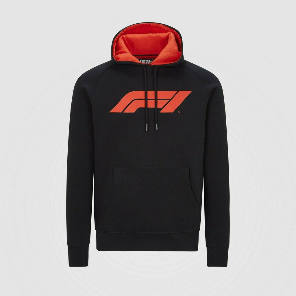 Formula 1 Tech Collection F1 Men's Large Logo Hooded Sweatshirt Black/Gray/Red Hoodies Black