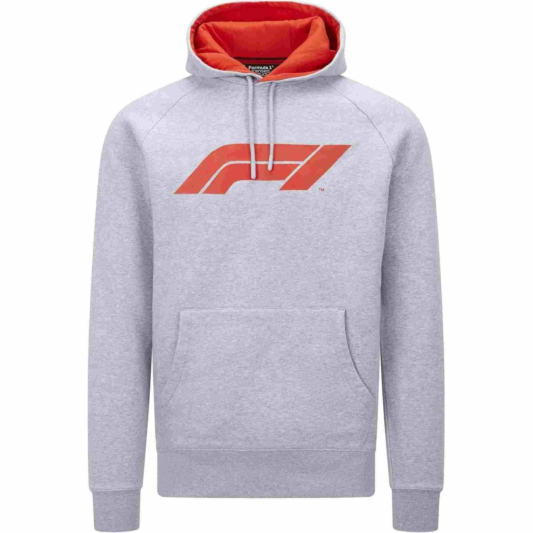 Formula 1 Tech Collection F1 Men s Large Logo Hooded Sweatshirt Black Gray Red