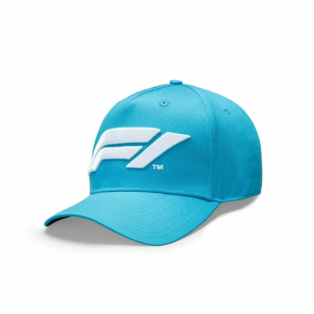Formula 1 Tech Collection F1 Large Logo Baseball Hat- Black/White/Red/Pink/Lime/Blue Hats Medium Turquoise