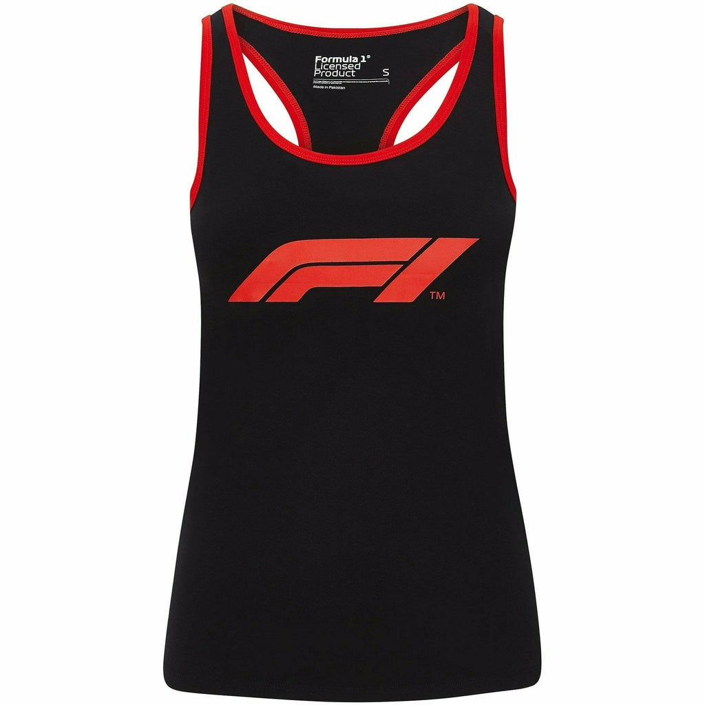 Formula 1 Tech Collection F1 Women's Large Logo Tank Top Black Tank Tops Orange Red
