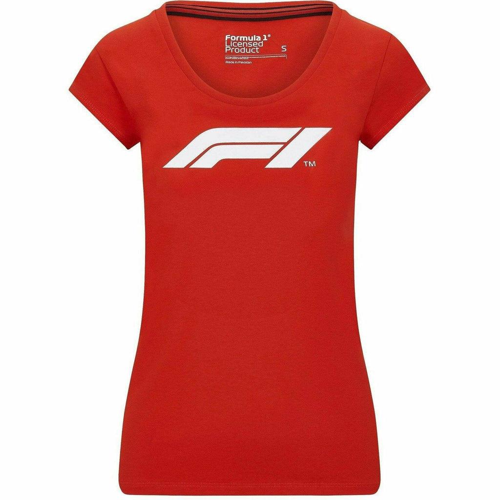 Formula 1 Tech Collection F1 Women's Large Logo T-Shirt White/Red/Black T-shirts Firebrick