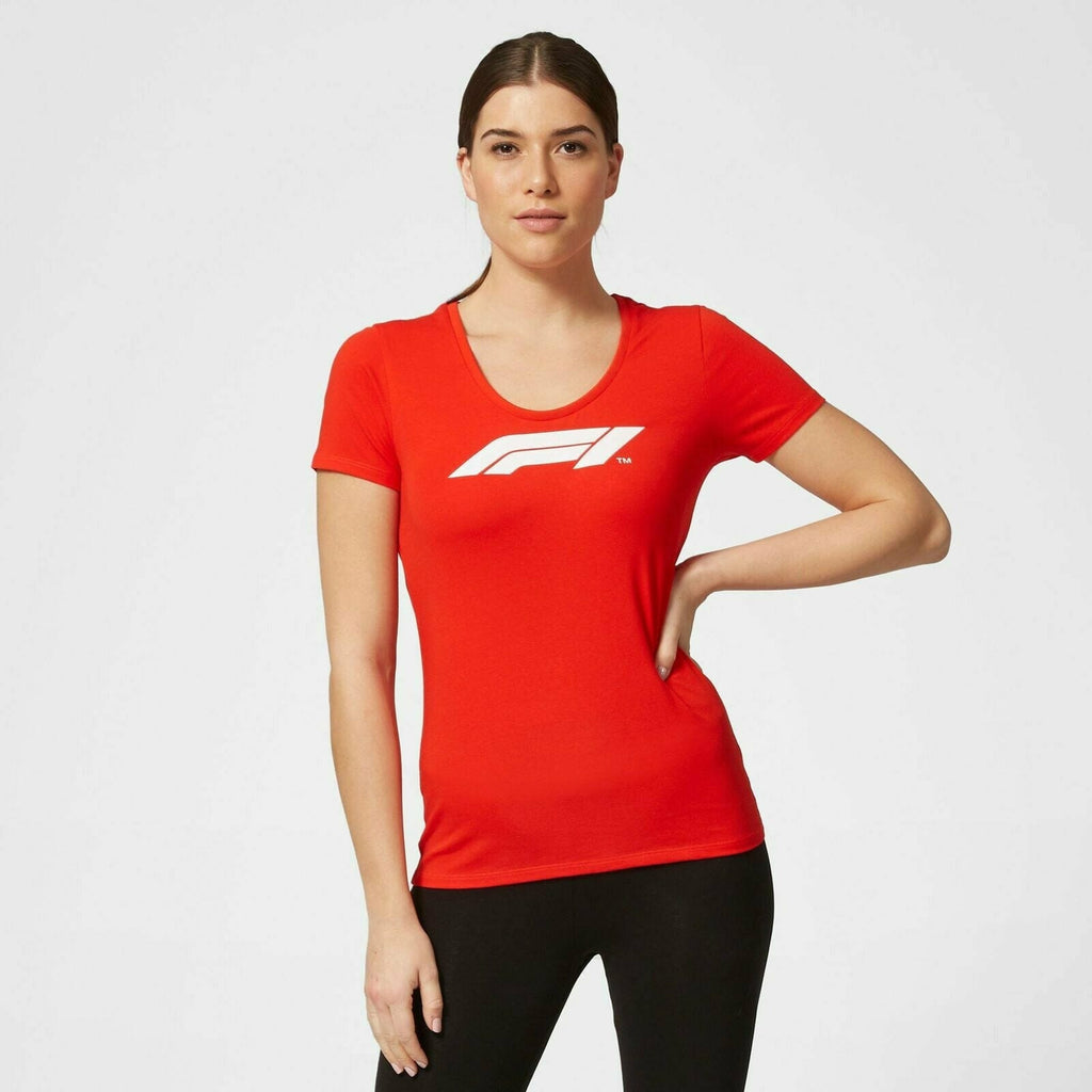 Formula 1 Tech Collection F1 Women's Large Logo T-Shirt White/Red/Black T-shirts Beige