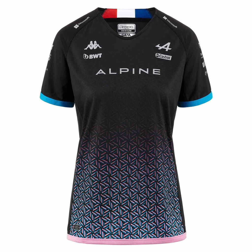 Alpine Racing F1 2023 Women's Pierre Gasly T-Shirt- Black T-shirts Alpine 