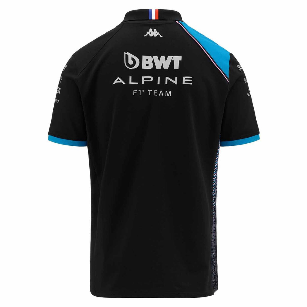 Alpine Racing F1 2023 Kids Team Polo Shirt -Youth Black/White/Blue Polos Alpine 