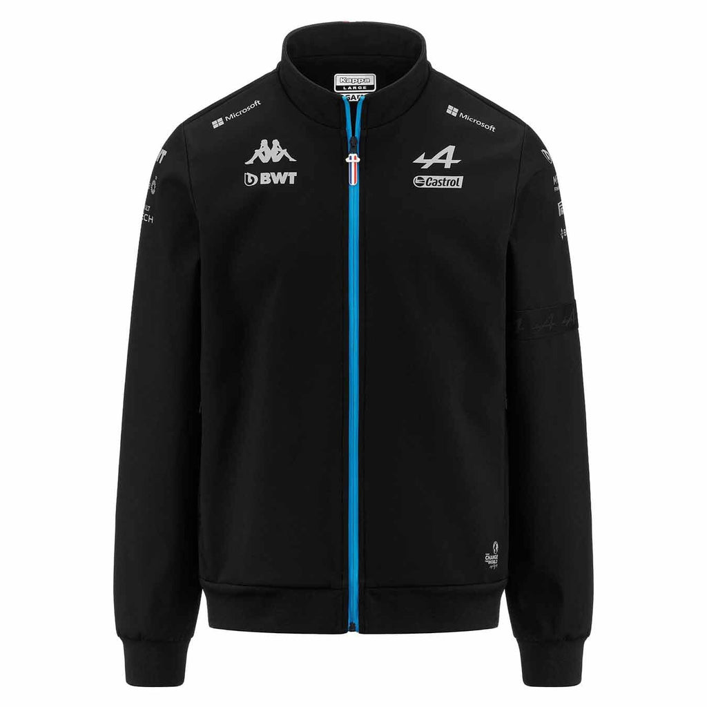 Alpine Racing F1 2023 Men's Team Softshell Jacket - Black Jackets Black