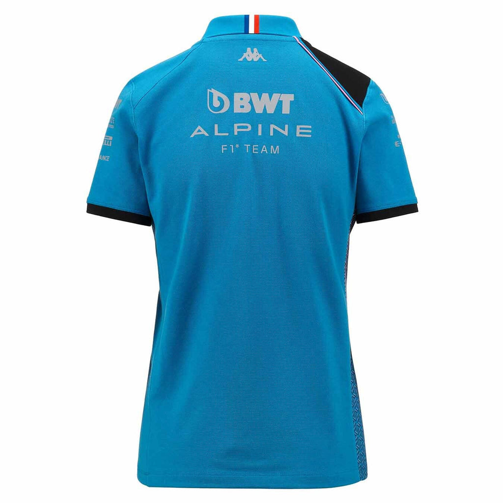 Alpine Racing F1 2023 Women's Team Polo Shirt- Black/White/Blue Polos Alpine 