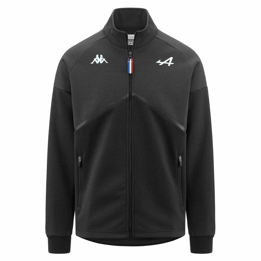 Alpine Racing F1 Men's Team Full Zip Fleece Pullover - Dark Grey/Blue Sweatshirt Alpine S Grey 
