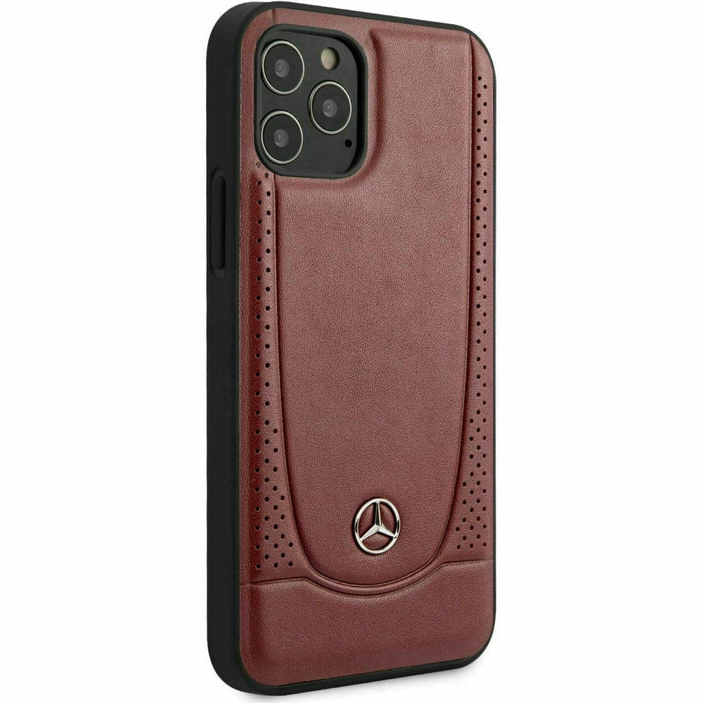 Mercedes-Benz AMG Petronas Leather Black/Red Perforated Urban Collection - iPhone 13 Phone Cases Dim Gray