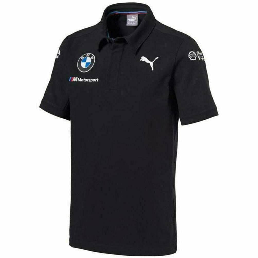 BMW Motorsports Dark Anthracite Gray  Men's Team Polo Shirt Polos Black