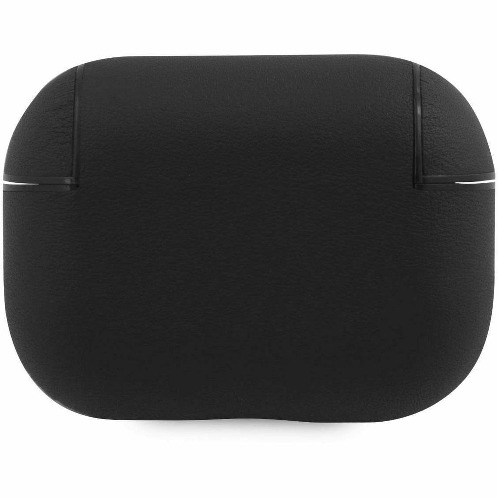 BMW Motorsports PC Leather AirPods Case with Metal Logo Phone Cases Black