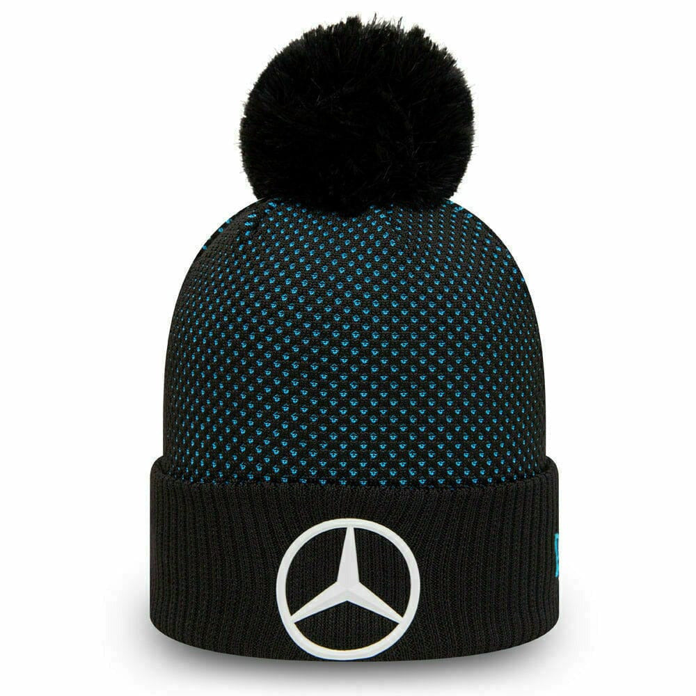 Mercedes Benz EQ Formula E New Era Beanie Hat - Black/White Hats Black
