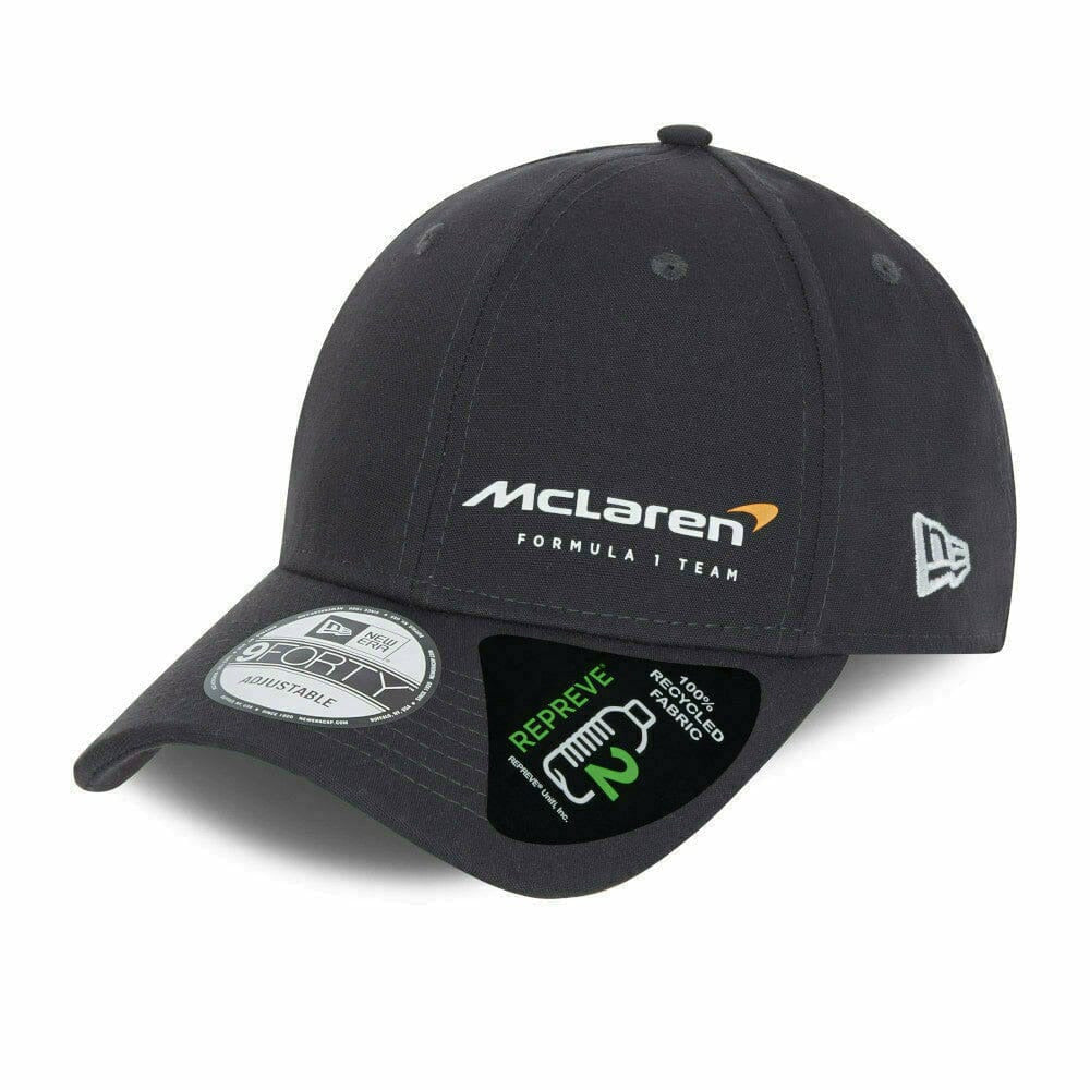 McLaren F1 Essentials New Era 9Forty Baseball Hat - Papaya/Anthracite Hats Dark Slate Gray