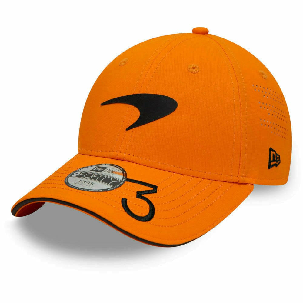 McLaren F1 New Era 9Forty Kids 2022 Daniel Ricciardo Team Hat- Papaya Hats Chocolate