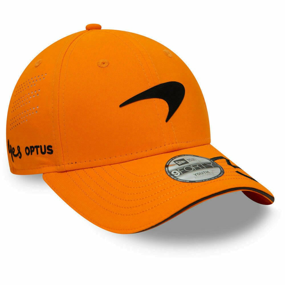 McLaren F1 New Era 9Forty Kids 2022 Daniel Ricciardo Team Hat- Papaya Hats Dark Orange