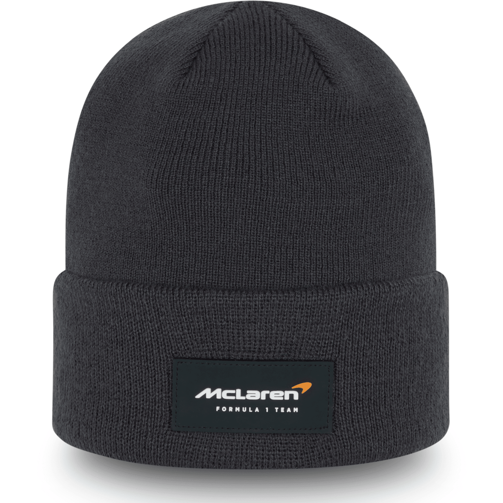 McLaren F1 New Era Essential Cuff Beanie- Papaya/Anthracite Hats Dark Slate Gray