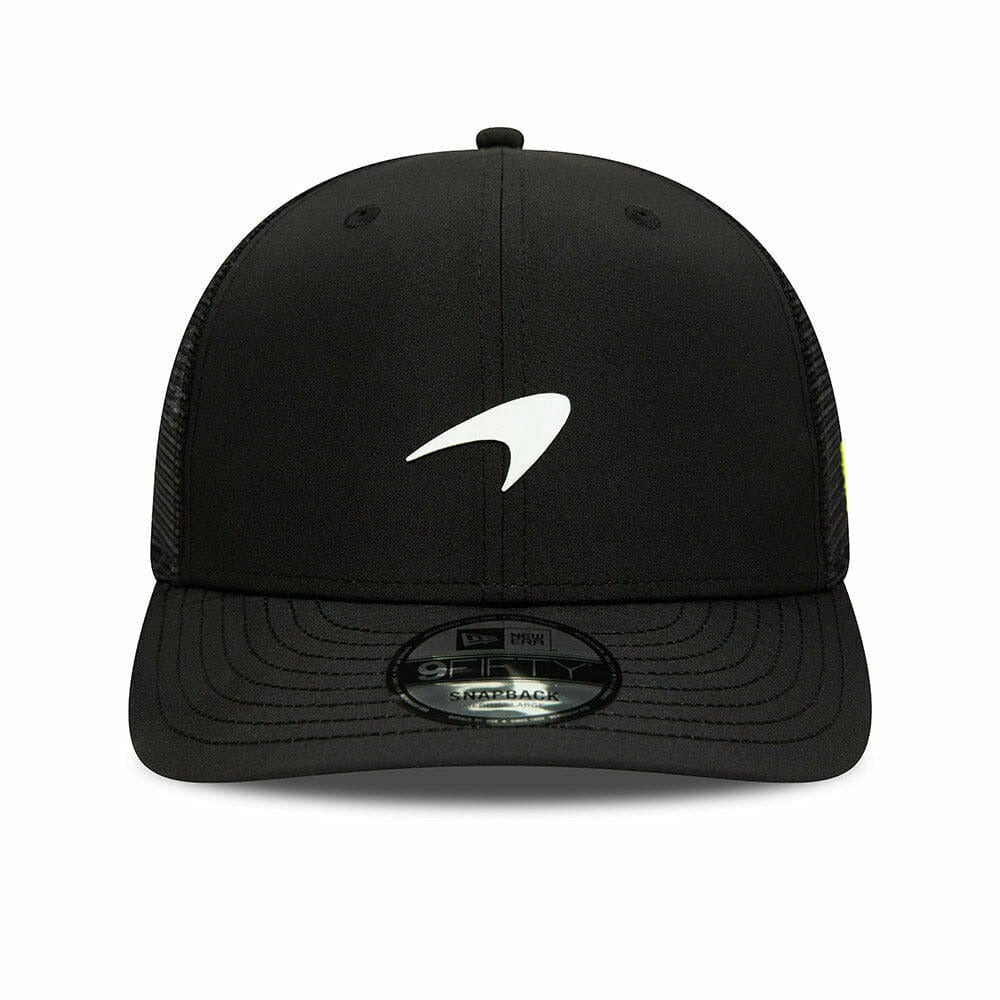 McLaren F1 New Era 9Fifty Lando Norris Logo Pre Curve Hat - Black Hats Black
