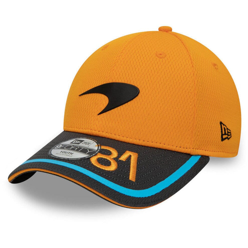 McLaren F1 NEW ERA 9FORTY Kids 2023 Team Oscar Piastri Hat- Youth Papaya Hats Goldenrod