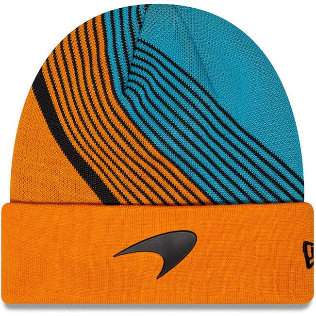 McLaren F1 NEW ERA 2023 Team Cuff Beanie - Papaya Hats Chocolate