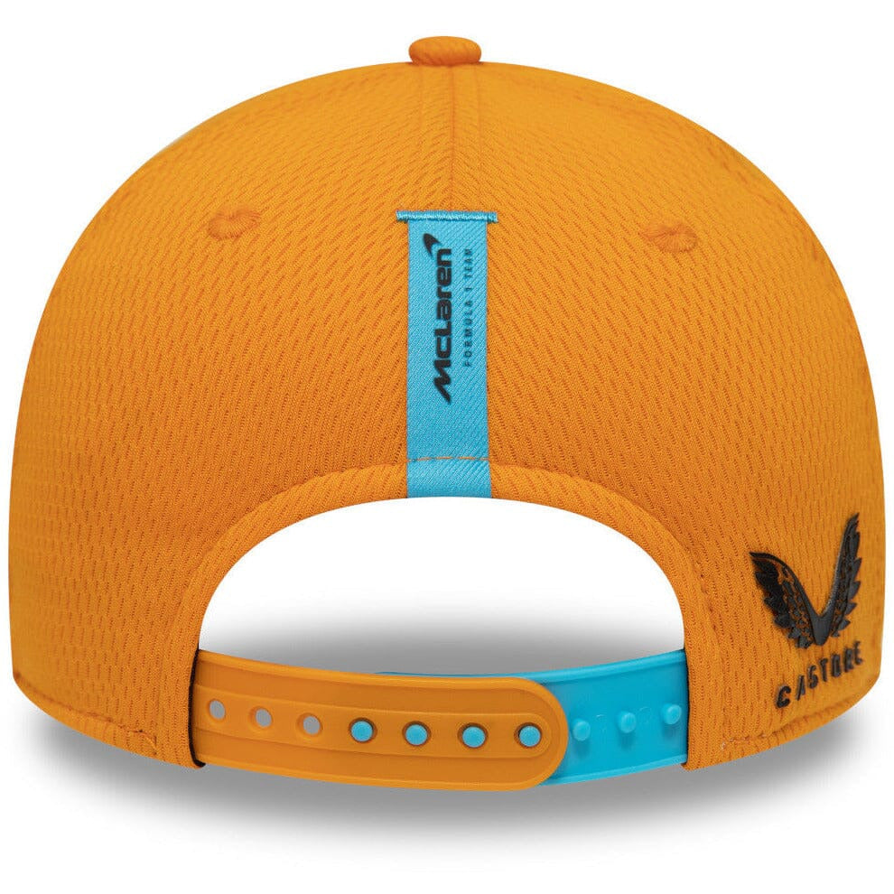 McLaren F1 NEW ERA 9FORTY 2023 Kids Team Baseball Hat - Youth Papaya Hats Chocolate