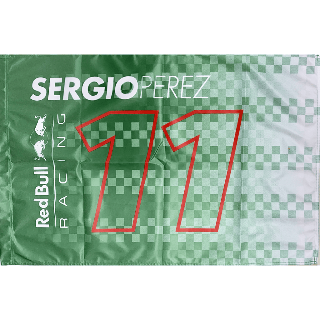 Red Bull Racing F1 Sergio "Checo" Perez Flag - Green Flag Dark Sea Green